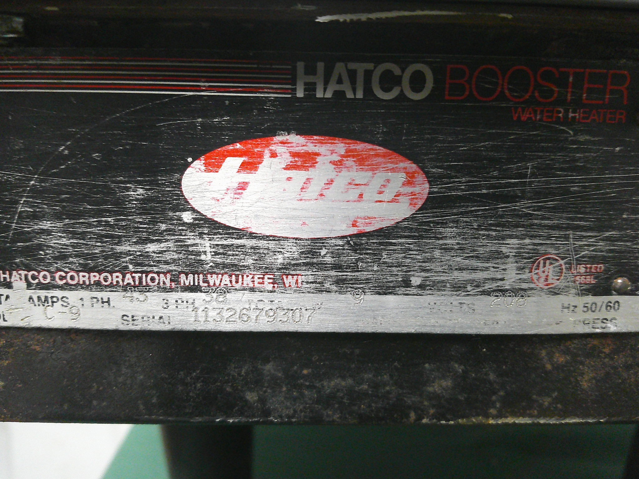 HATCO BOOSTER HEATER