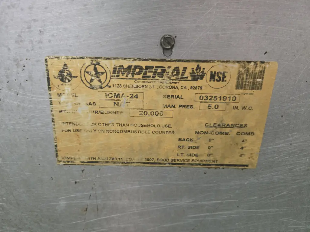 IMPERIAL CHEESE MELTER