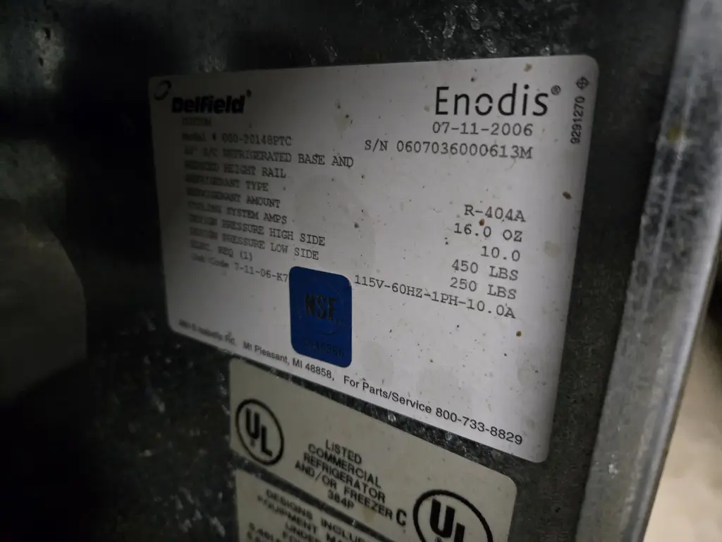 DELFIELD 1 DOOR PREP TABLE