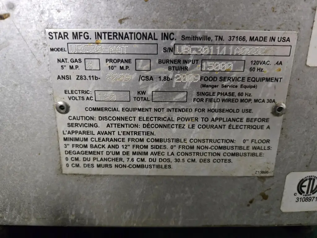 STAR MAX VERT BROILER