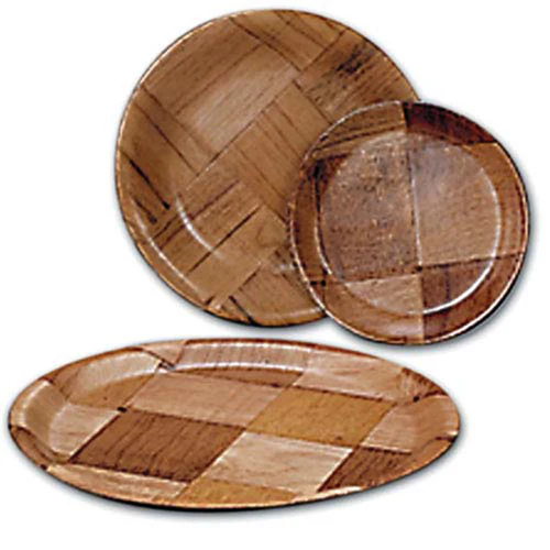 WOVEN WOOD PLATE 10 IN
