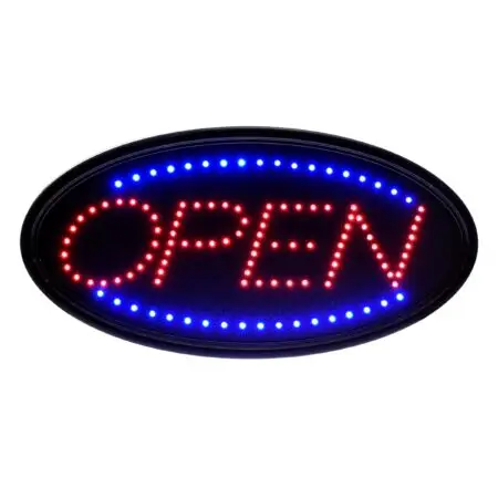 LED OPEN SIGN OVAL 19 X 10