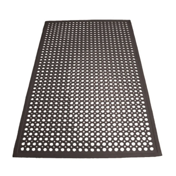 BLACK RUBBER FLOOR MAT 3 X 5