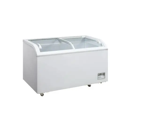 CURVED GLASS CHEST FREEZER