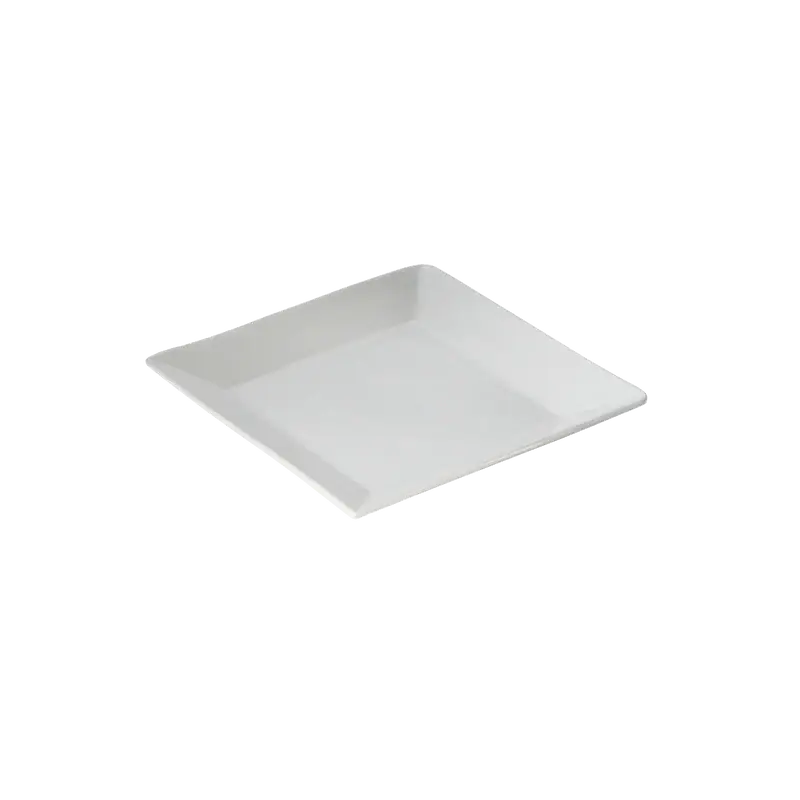 BRIGHT WHITE 6 IN SQUARE PLATE