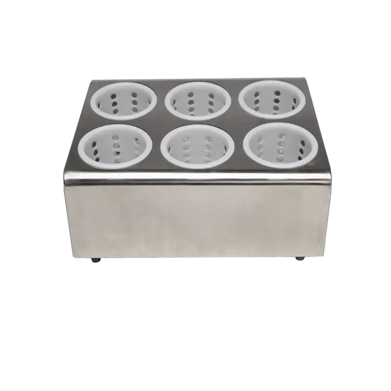 SS 6 HOLE FLATWARE HOLDER