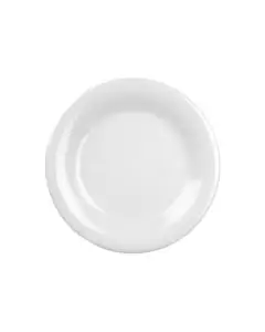 9IN WIDE RIM RD PLATE WHITE