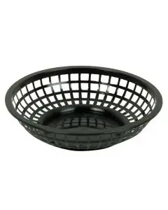 8IN ROUND BASKET - BLACK
