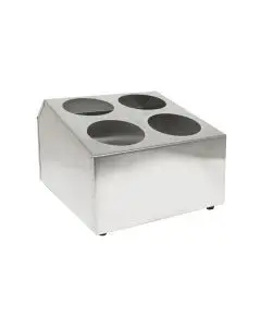 SS 4 HOLE FLATWARE HOLDER
