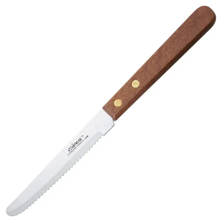 RD TIP STEAK KNIFE/ WOOD HDL