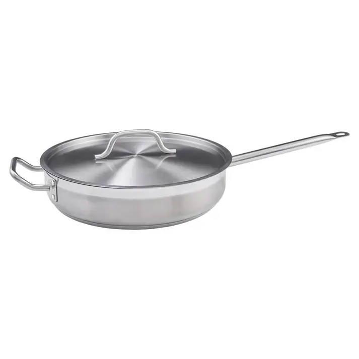 7 QT STAINLESS SAUTE PAN W/ LI