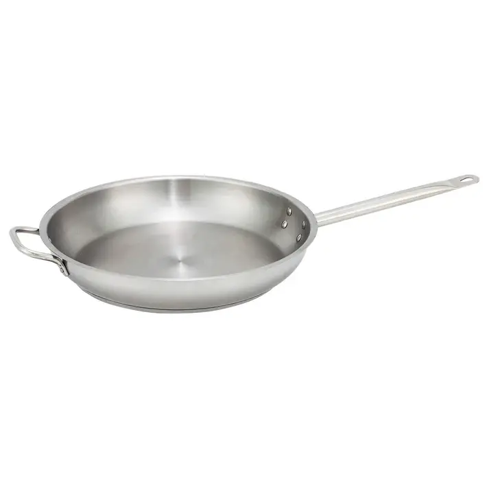 12 IN SS FRY PAN W HELPER HAND